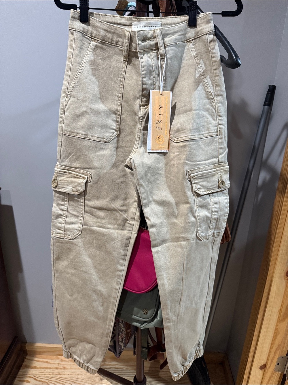 RISEN Beige Cargo Jogger Pants - Women's  Joggers